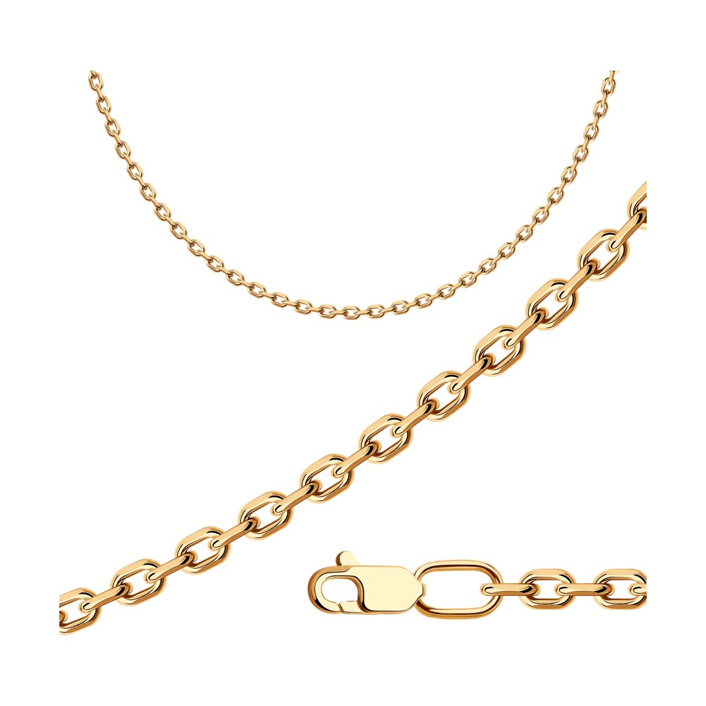 Цепочка из красного золота 35 см SOKOLOV 581030804, 581030804 
Цепочка из красного золота 35 см SOKOLOV 581030804, 581030804