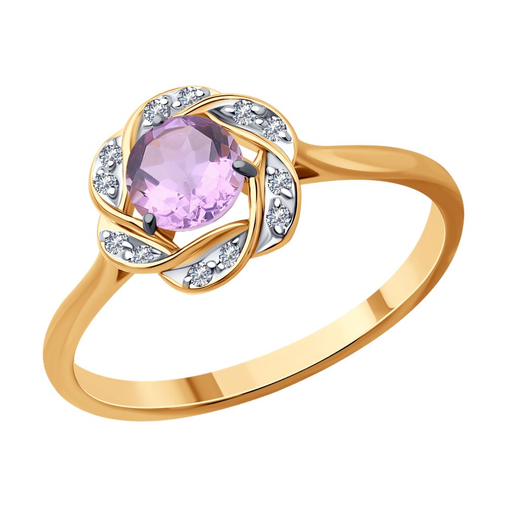 Кольцо из красного золота р. 18,5 Diamant 51-310-01746-4, фианит/аметист, 51-310-01746-4
Кольцо из красного золота р. 18,5 Diamant 51-310-01746-4, фианит/аметист, 51-310-01746-4