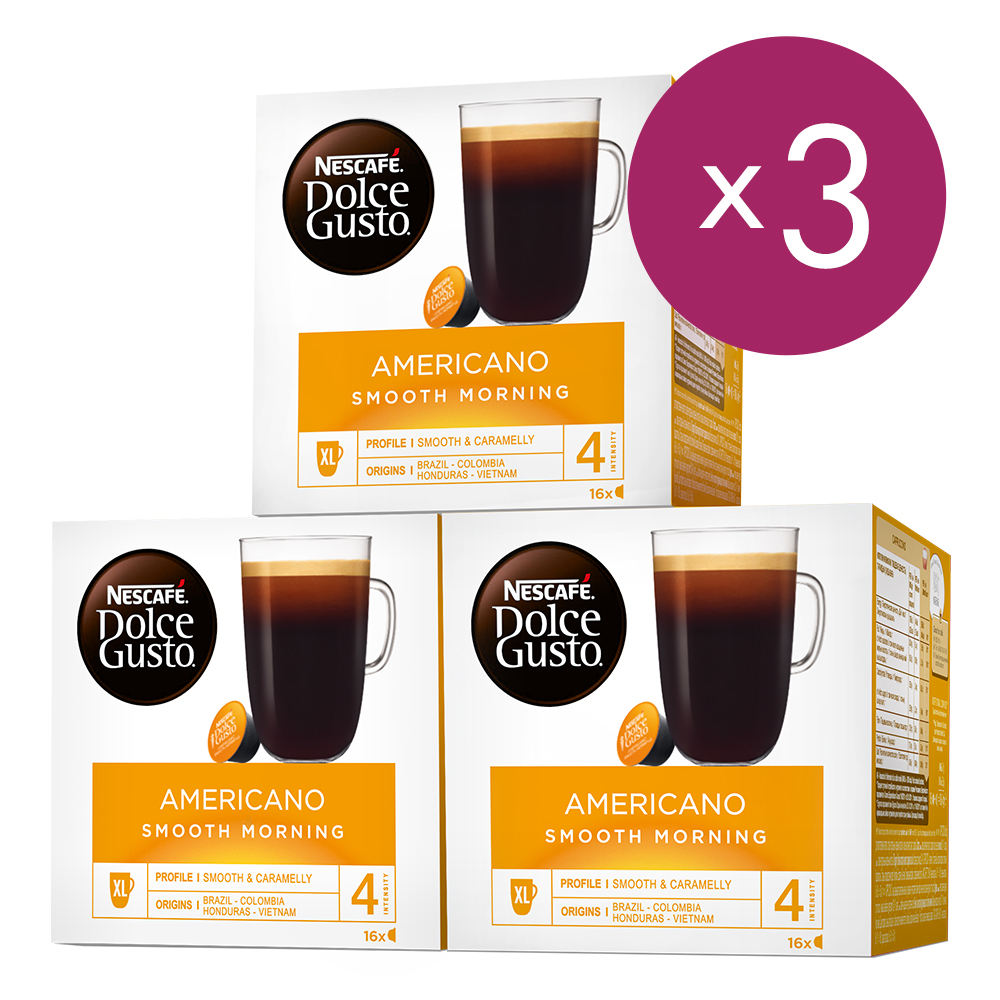 Кофе в капсулах Nescafe Dolce Gusto Americano Smooth Morning 3 штуки по 16 капсул
Кофе в капсулах Nescafe Dolce Gusto Americano Smooth Morning 3 штуки по 16 капсул