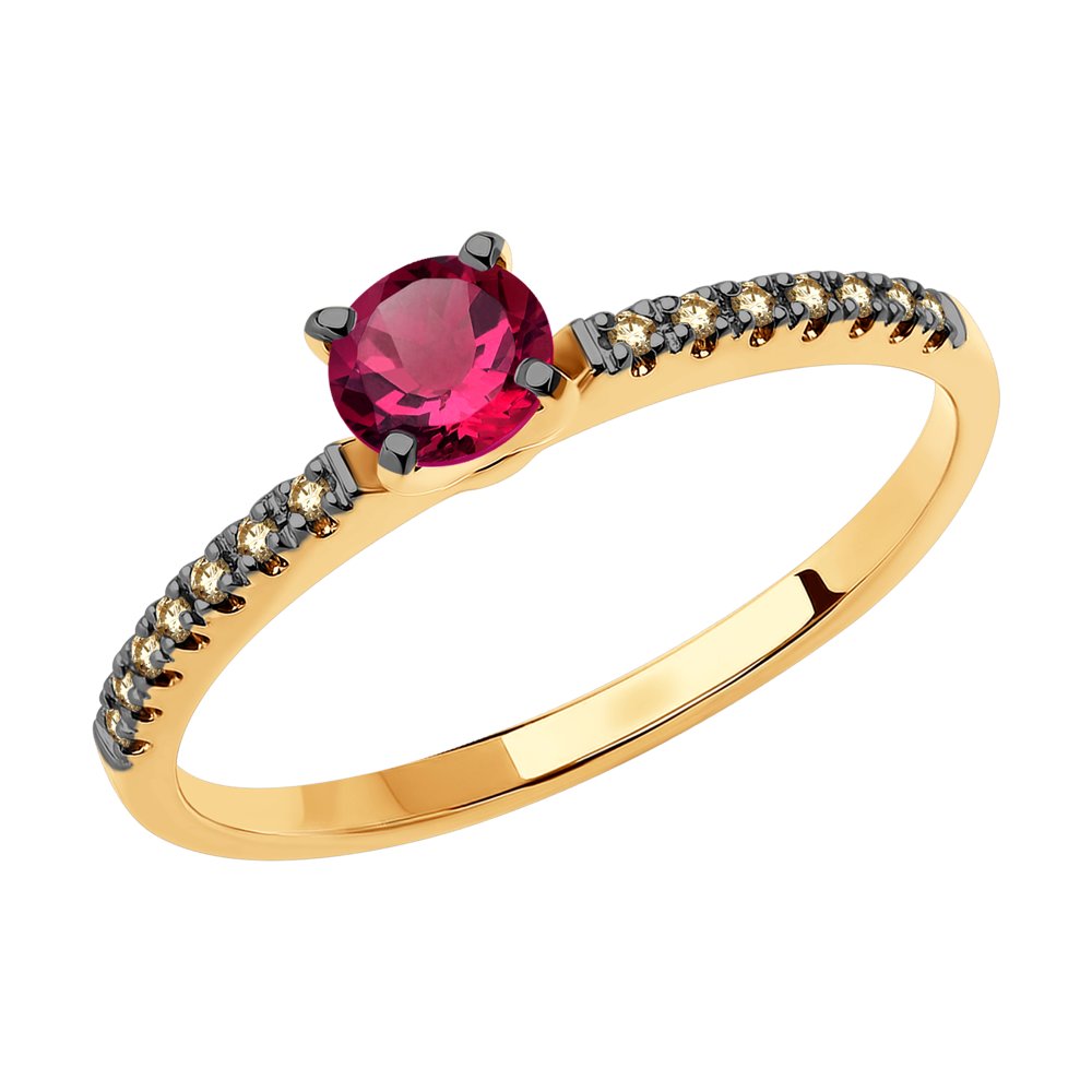 Кольцо из красного золота с бриллиантом/рубином р. 19,5 SOKOLOV Diamonds 4010666, 4010666
Кольцо из красного золота с бриллиантом/рубином р. 19,5 SOKOLOV Diamonds 4010666, 4010666