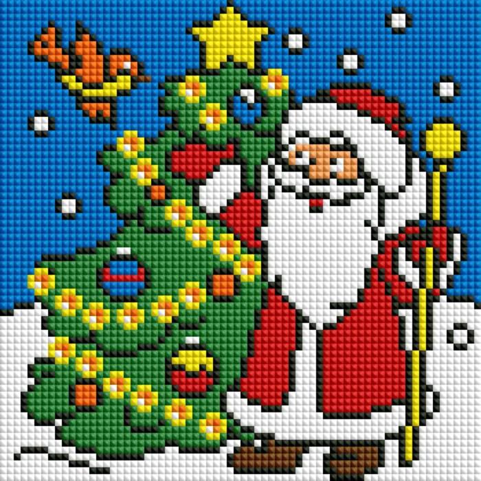 Алмазная мозаика 20×20 см, с подрамником, с полным заполнением, 10 цв. Дед Мороз у ёлки
Алмазная мозаика 20×20 см, с подрамником, с полным заполнением, 10 цв. Дед Мороз у ёлки