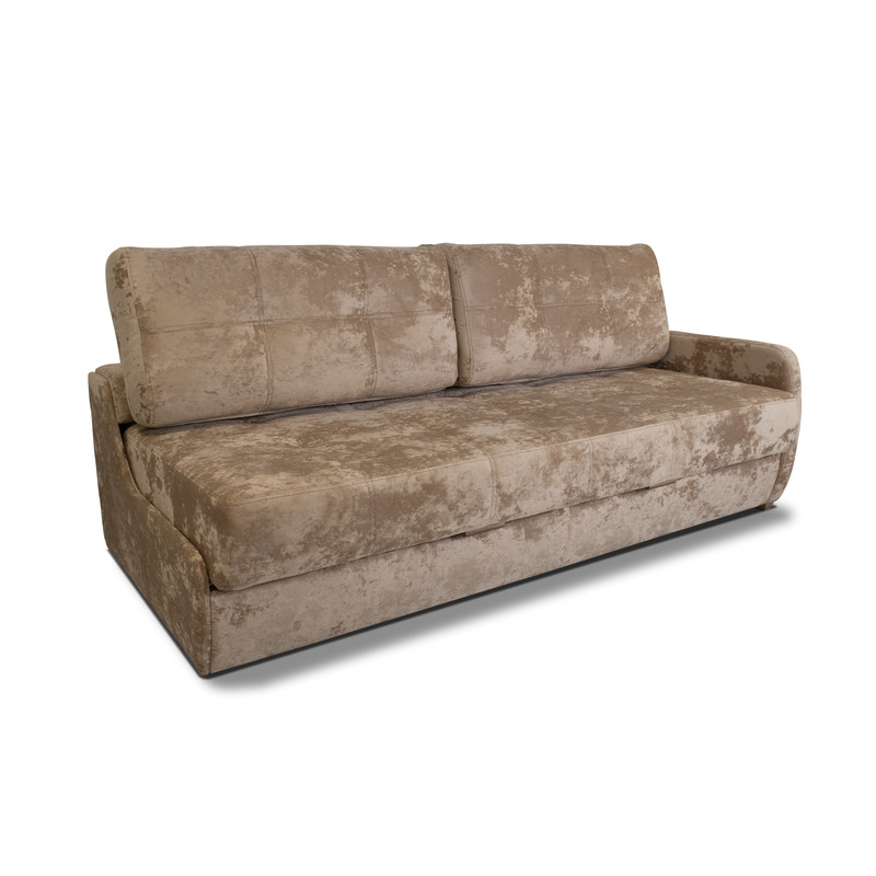 фото Прямой диван-кровать "мануфактура уюта" мини морфей-2, светло-коричневый, 210*100 см