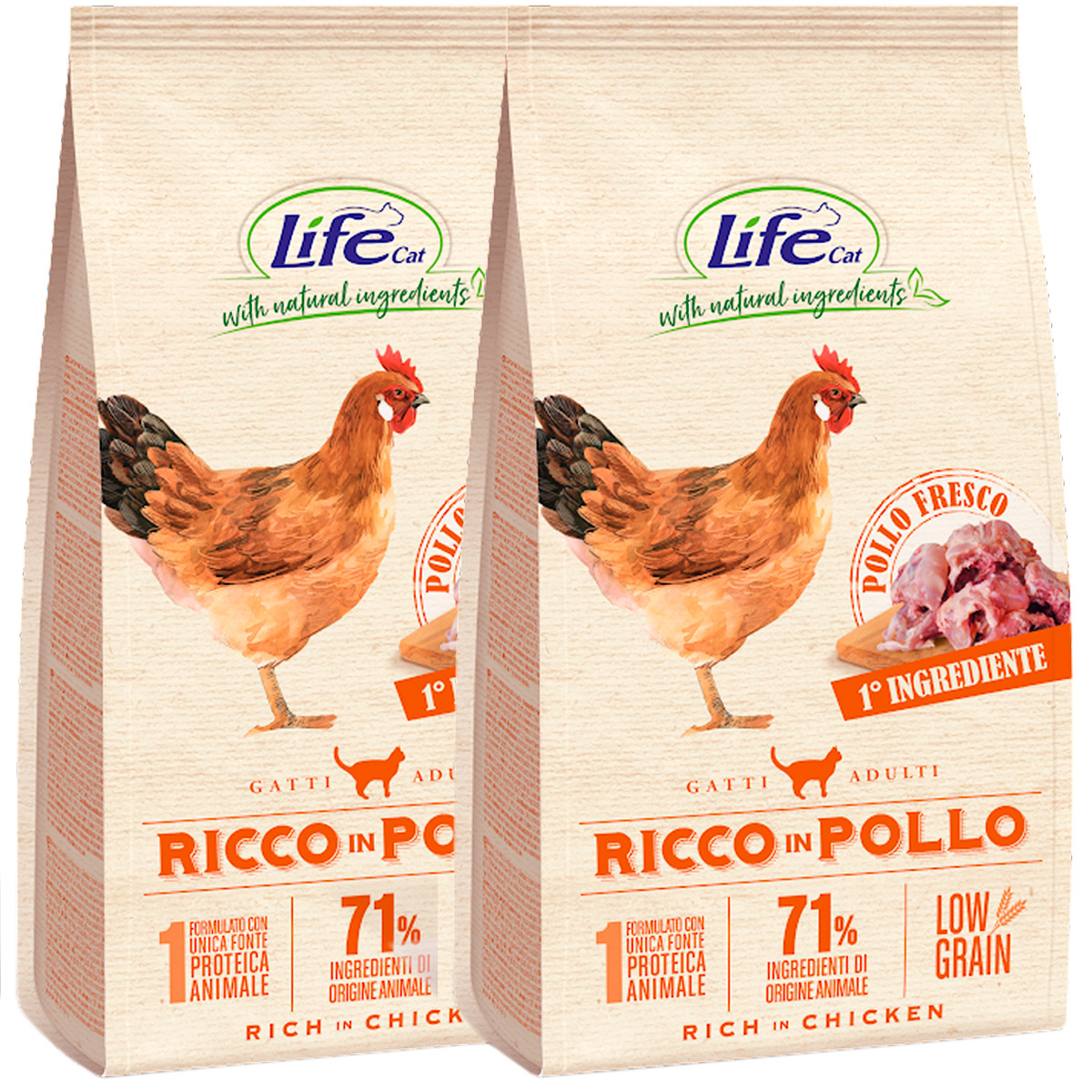 LIFECAT LIFECAT LOW GRAIN ADULT RICH IN CHICKEN низкозерновой для взрослых кошек со свежей
LIFECAT LIFECAT LOW GRAIN ADULT RICH IN CHICKEN низкозерновой для взрослых кошек со свежей