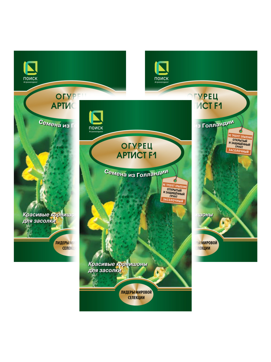 Семена огурец Поиск Артист F1 96550 3 уп., Огурец 
Семена огурец Поиск Артист F1 96550 3 уп., Огурец