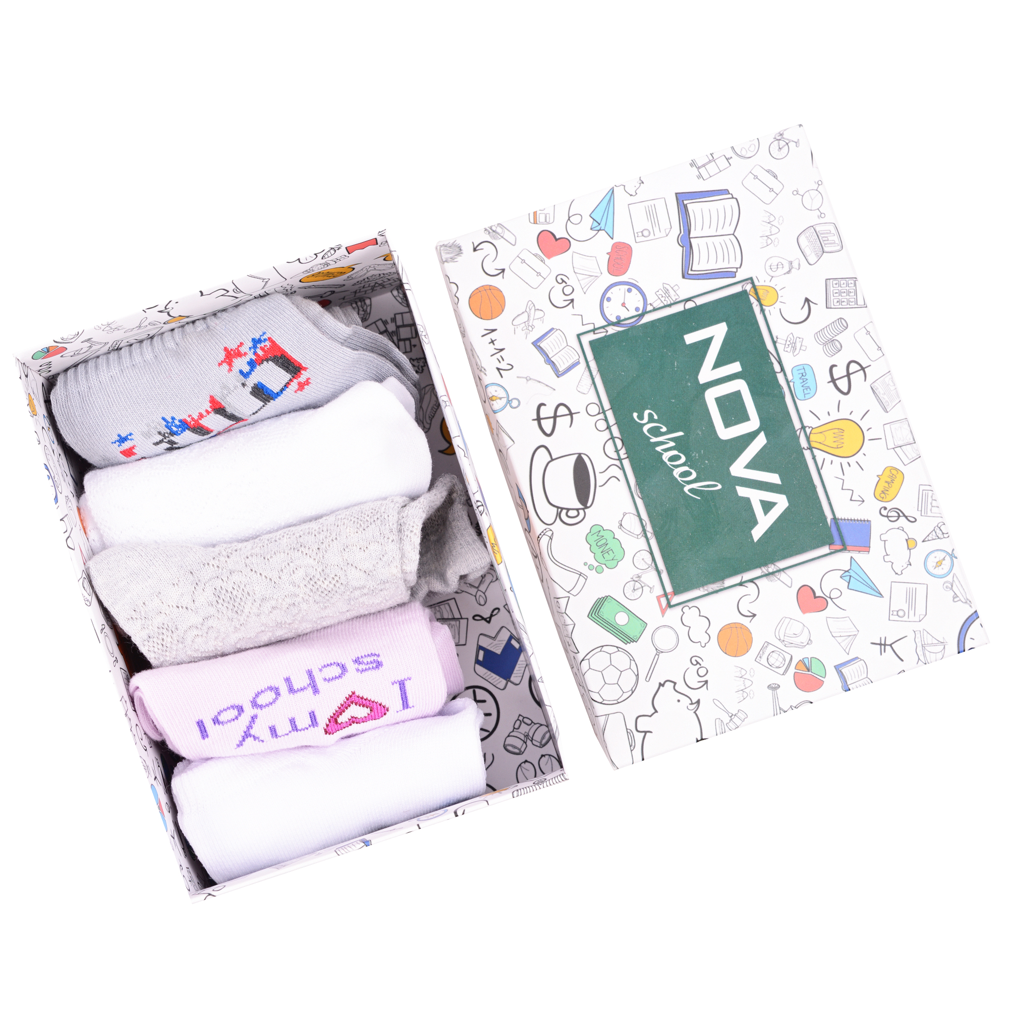 Носки детские Красная Ветка School Box #1, микс 12, 18-20, Белый;серый;розовый, School Box #1
Носки детские Красная Ветка School Box #1, микс 12, 18-20, Белый;серый;розовый, School Box #1