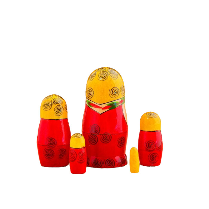 фото Матрёшка зоя желтый платок 5 кукольная 12 см 3565015 nobrand