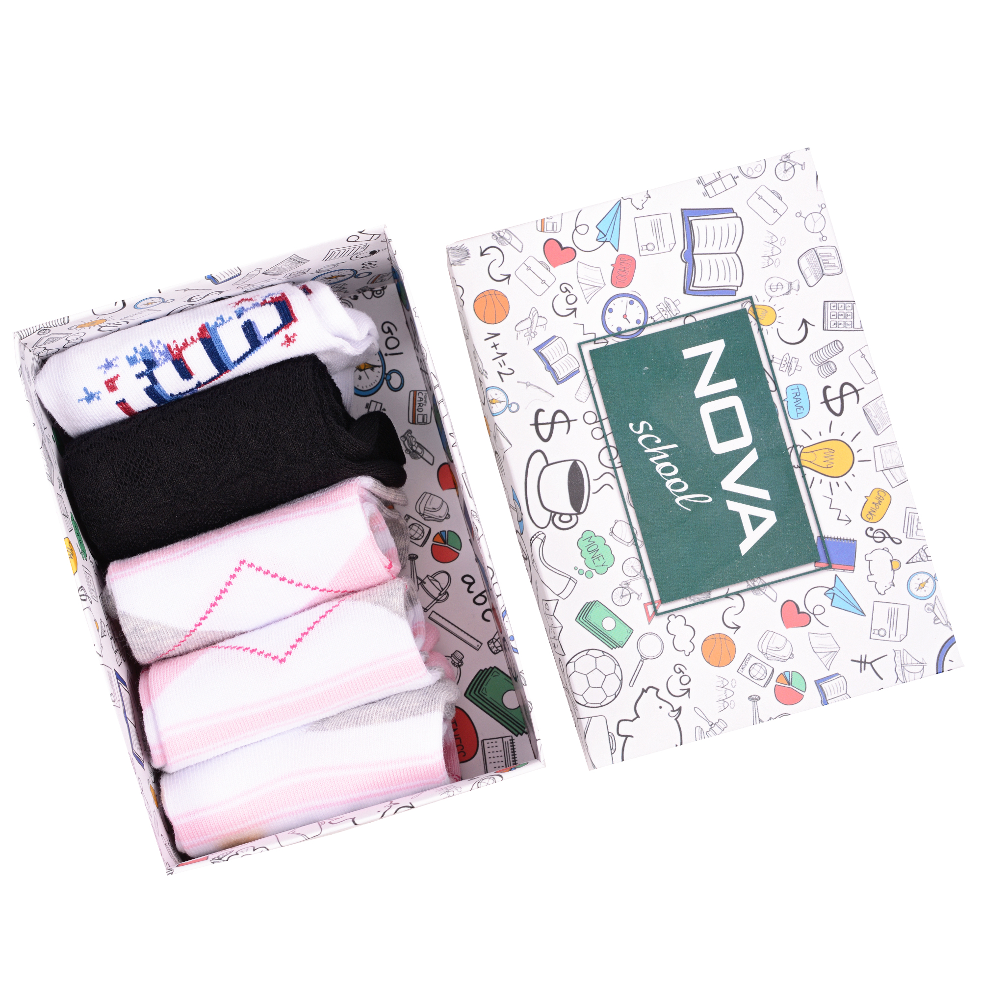 Носки детские Красная Ветка School Box #1, микс 25, 22-24, Черный;розовый;белый, School Box #1
Носки детские Красная Ветка School Box #1, микс 25, 22-24, Черный;розовый;белый, School Box #1