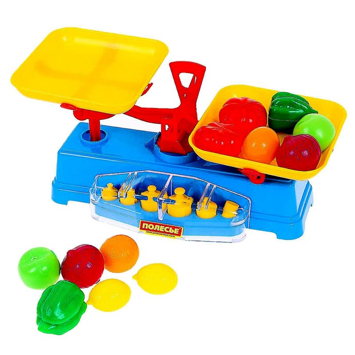 фото Игровой набор «магазин», весы и набор продуктов, 12 предметов полесье