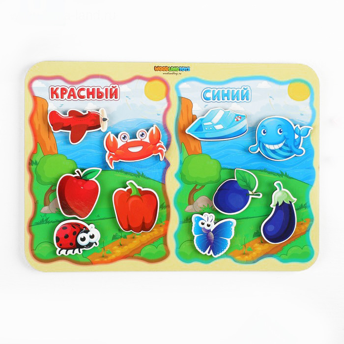 Сортер Woodland Какая разница Красный-синий на липучках 4259778 
Сортер Woodland Какая разница Красный-синий на липучках 4259778