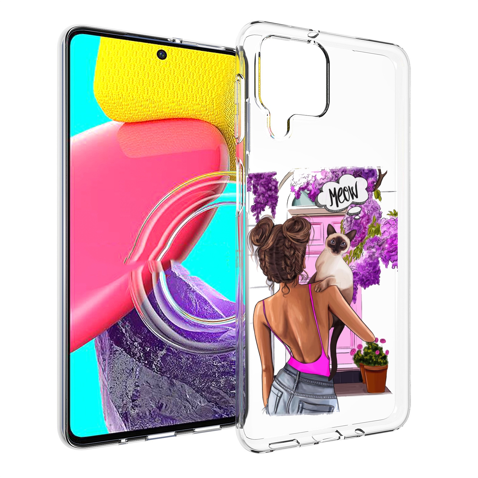 Чехол MyPads Девушка-с-котиком женский для Samsung Galaxy M53 (SM-M536), Прозрачный, Tocco
Чехол MyPads Девушка-с-котиком женский для Samsung Galaxy M53 (SM-M536), Прозрачный, Tocco
