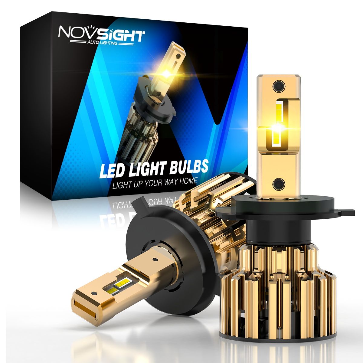 Светодиодная LED лампа Novsight F03Y H4 цоколь P43t 70Вт 2 шт 3000K 15000Лм желтые, Автомобильная лампа
Светодиодная LED лампа Novsight F03Y H4 цоколь P43t 70Вт 2 шт 3000K 15000Лм желтые, Автомобильная лампа