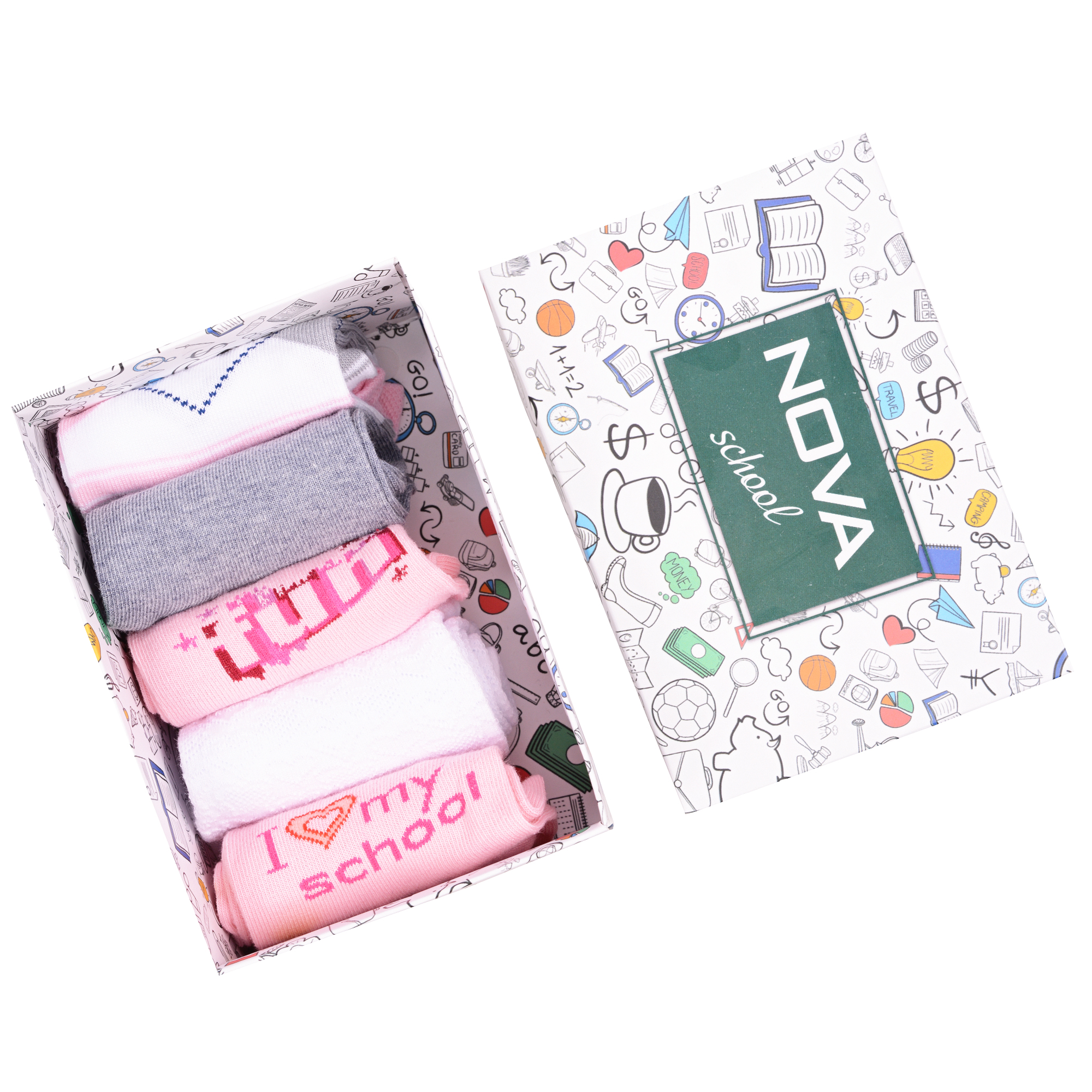 Носки детские Красная Ветка School Box #1, микс 29, 22-24, Белый;розовый;серый, School Box #1
Носки детские Красная Ветка School Box #1, микс 29, 22-24, Белый;розовый;серый, School Box #1