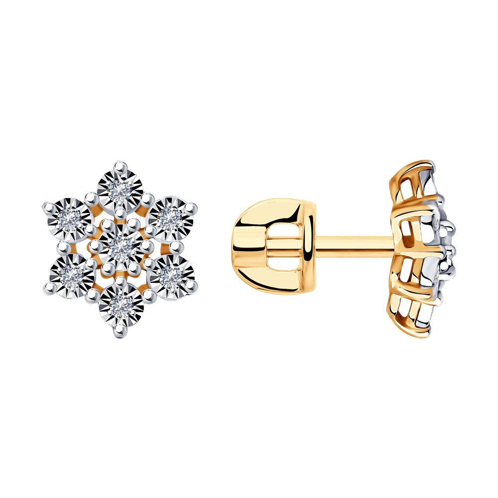 Серьги-пусеты из комбинированного золота с бриллиантом Diamant 51-222-00959-1, 51-222-00959-1
Серьги-пусеты из комбинированного золота с бриллиантом Diamant 51-222-00959-1, 51-222-00959-1