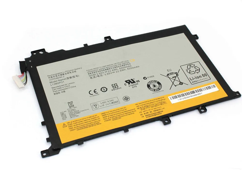Аккумуляторная батарея для ноутбука Lenovo Ideapad A10 L13M2P21 3.65V 6200mAh Li-Pol, L13M2P21 3.65V 6200mAh Li-Pol
Аккумуляторная батарея для ноутбука Lenovo Ideapad A10 L13M2P21 3.65V 6200mAh Li-Pol, L13M2P21 3.65V 6200mAh Li-Pol