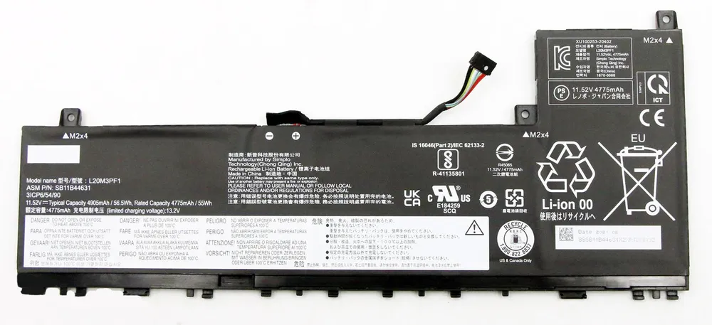 Аккумуляторная батарея для ноутбука Lenovo IdeaPad 5 Pro L20M3PF1 11.52V 56.5Wh, L20M3PF1 11.52V 56.5Wh
Аккумуляторная батарея для ноутбука Lenovo IdeaPad 5 Pro L20M3PF1 11.52V 56.5Wh, L20M3PF1 11.52V 56.5Wh