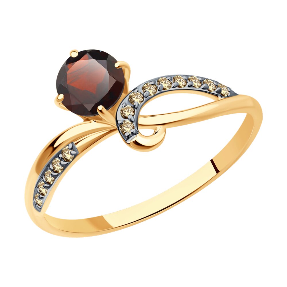 Кольцо из красного золота с фианитом/гранатом р. , Diamant 51-310-01503-2, 51-310-01503-2
Кольцо из красного золота с фианитом/гранатом р. , Diamant 51-310-01503-2, 51-310-01503-2