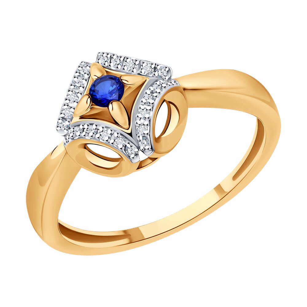 Кольцо из красного золота с бриллиантом/сапфиром р. 18 SOKOLOV Diamonds 2011263, 2011263
Кольцо из красного золота с бриллиантом/сапфиром р. 18 SOKOLOV Diamonds 2011263, 2011263