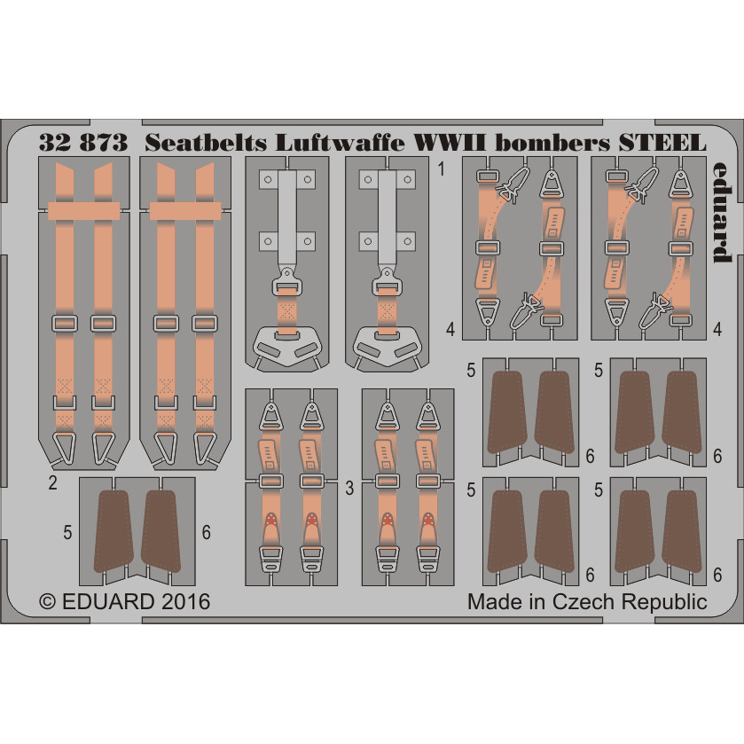 32873 Eduard 1/32 Фототравление Ремни бомбардировщиков Luftwaffe Второй Мировой, Однотонный, 32873
32873 Eduard 1/32 Фототравление Ремни бомбардировщиков Luftwaffe Второй Мировой, Однотонный, 32873