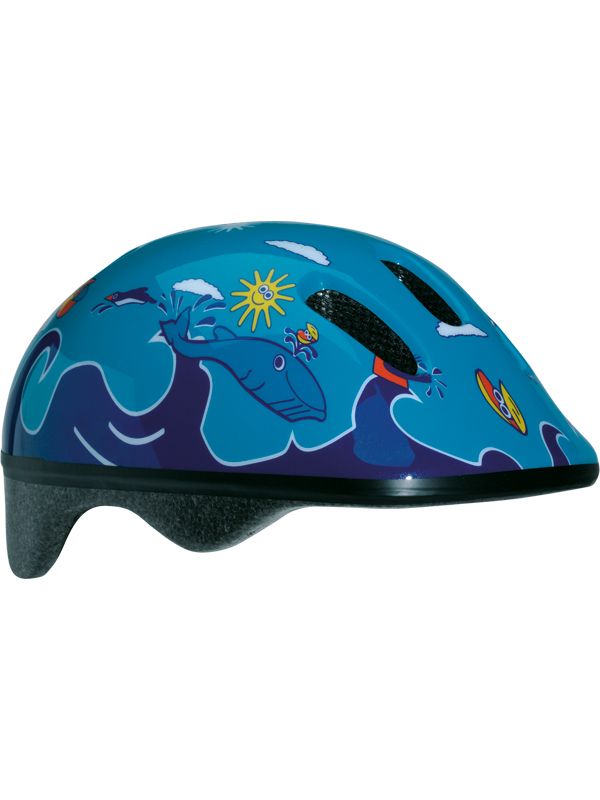 фото Велосипедный шлем bellelli дельфины, синий/голубой, m