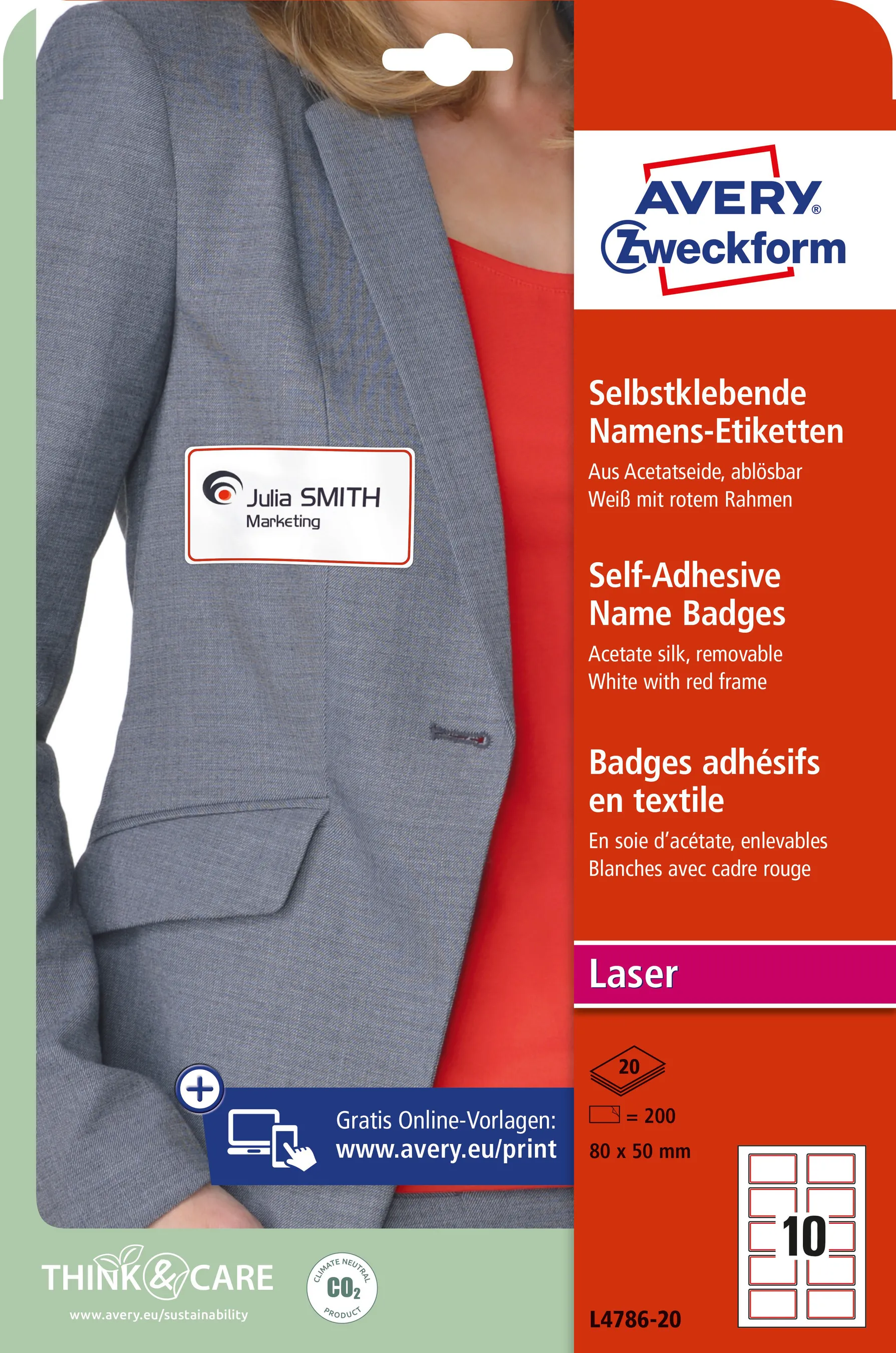Этикетки Avery Zweckform L478520 50x80мм 10шт белый ацетатный шелк самоклей., L4785-20
Этикетки Avery Zweckform L478520 50x80мм 10шт белый ацетатный шелк самоклей., L4785-20