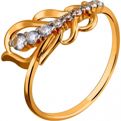 Кольцо из красного золота с фианитом р. 16,5 Эстет 01К1111414Р, 01К1111414Р 
Кольцо из красного золота с фианитом р. 16,5 Эстет 01К1111414Р, 01К1111414Р