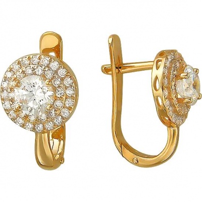 Серьги из красного золота с фианитом Эстет 01С115002, 01С115002
Серьги из красного золота с фианитом Эстет 01С115002, 01С115002