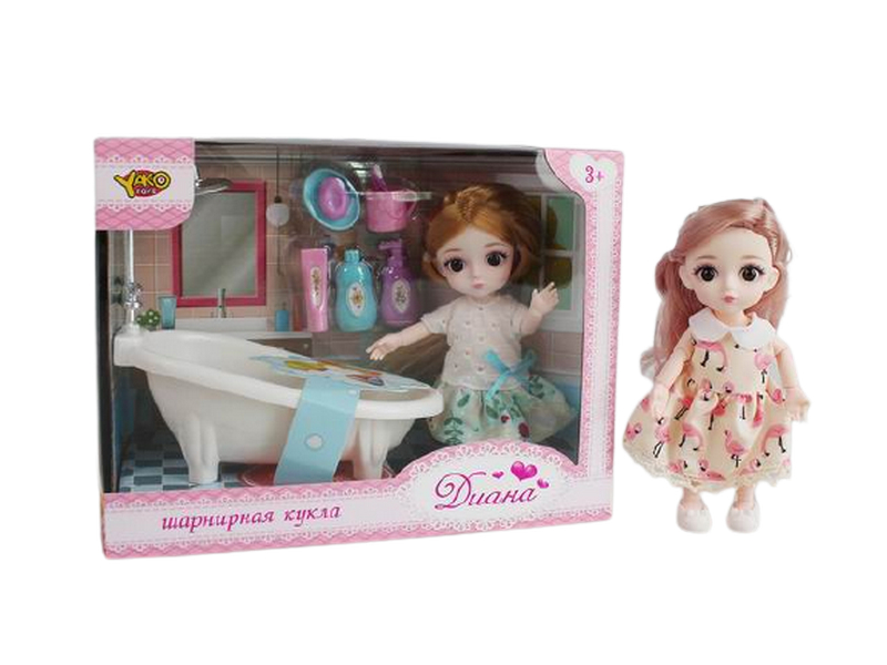 Шарнирная кукла Диана в ванночке, 16,5 см Рыжий кот
Шарнирная кукла Диана в ванночке, 16,5 см Рыжий кот