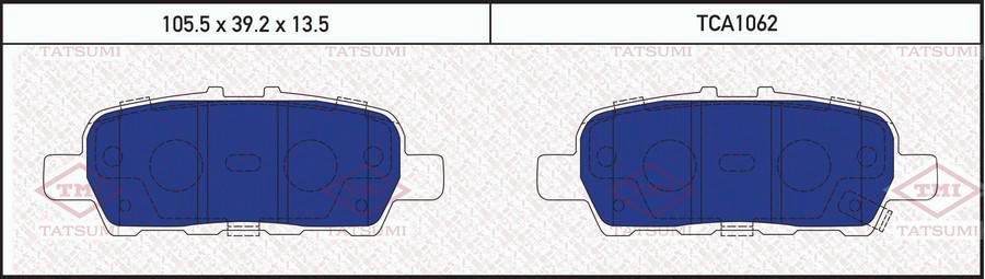 Колодки тормозные INFINITY/NISSAN FX35/37/45/QASHQAI/X-TRAIL 03- задн. Tatsumi TCA1062
Колодки тормозные INFINITY/NISSAN FX35/37/45/QASHQAI/X-TRAIL 03- задн. Tatsumi TCA1062