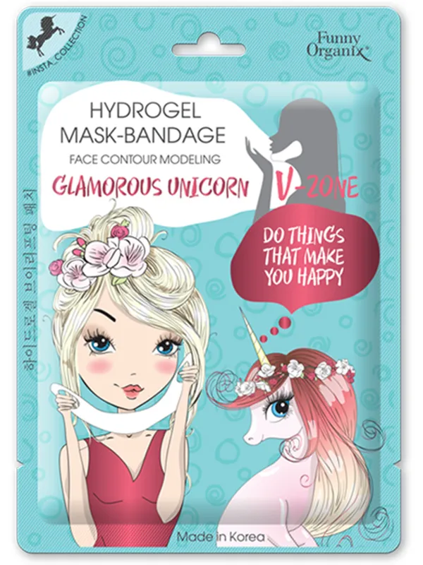 Гидрогелевая маска-бандаж Funny Organix Glamorous Unicorn для моделирования овала лица 8g
Гидрогелевая маска-бандаж Funny Organix Glamorous Unicorn для моделирования овала лица 8g