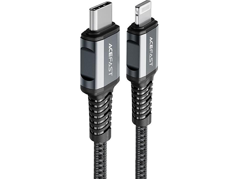 Аксессуар Acefast C1-01 USB Type-C - Lightning 1.2m Grey 6974316280491 
Аксессуар Acefast C1-01 USB Type-C - Lightning 1.2m Grey 6974316280491