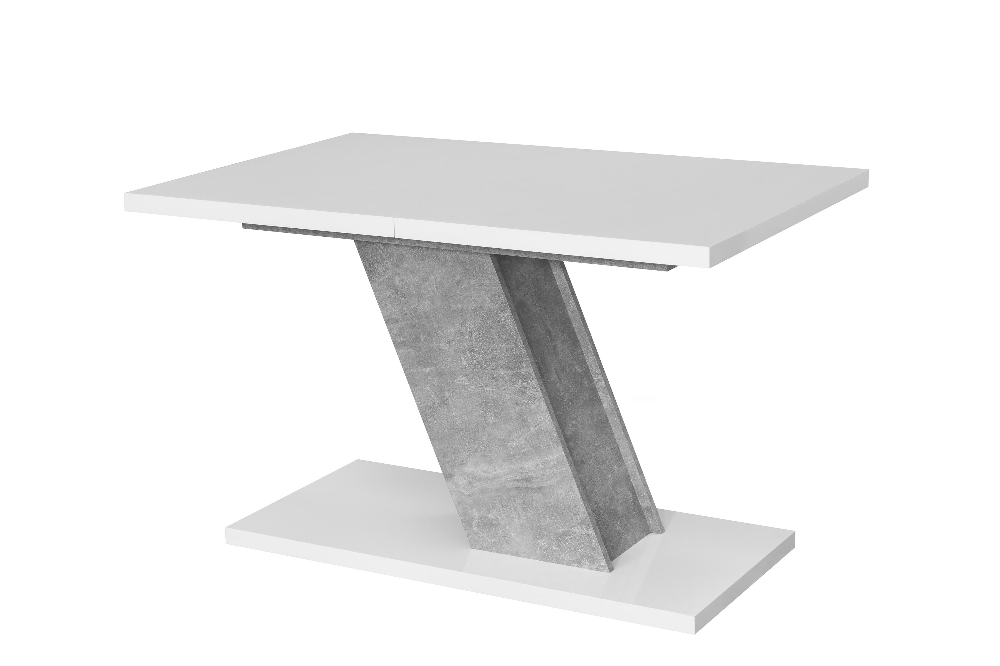 фото Обеденный стол pragmatika kross глянец/бетон