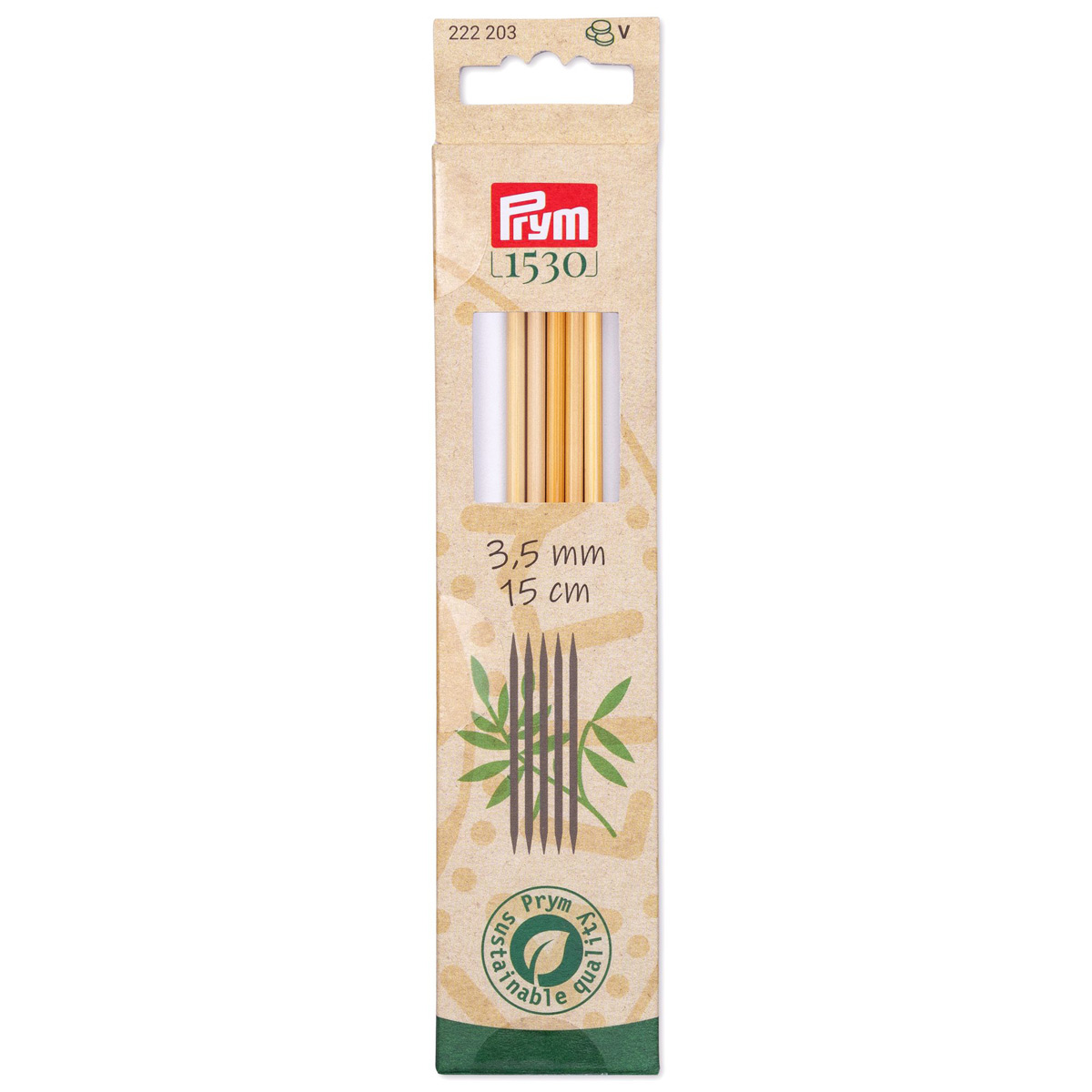 Спицы д/вязания PRYM чулочные Серия Prym 1530 35мм/15см бамбук натуральныйальн 5шт 222203, Коричневый, PRYM Серия 1530
Спицы д/вязания PRYM чулочные Серия Prym 1530 35мм/15см бамбук натуральныйальн 5шт 222203, Коричневый, PRYM Серия 1530