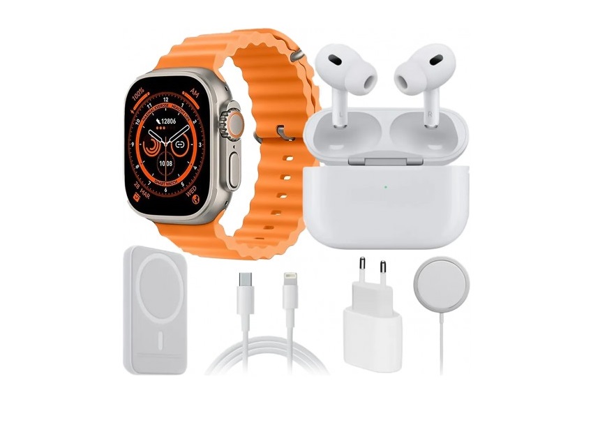 Комплект c умными часами Microwear W8 Ultra Orange 6in1 DT1000, W8 Ultra Orange 6in1 DT1000
Комплект c умными часами Microwear W8 Ultra Orange 6in1 DT1000, W8 Ultra Orange 6in1 DT1000