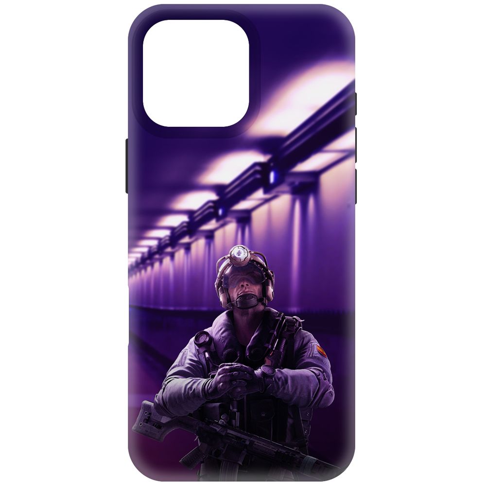 Чехол-накладка Krutoff Soft Case Standoff 2 - Неон для iPhone 16 Pro Max, Черный 
Чехол-накладка Krutoff Soft Case Standoff 2 - Неон для iPhone 16 Pro Max, Черный