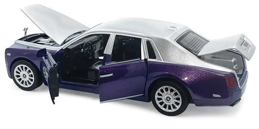 Металлическая машинка Wanbao 1:32 Rolls-Royce Phantom 8888D инерционная, свет, звук Синий
Металлическая машинка Wanbao 1:32 Rolls-Royce Phantom 8888D инерционная, свет, звук Синий