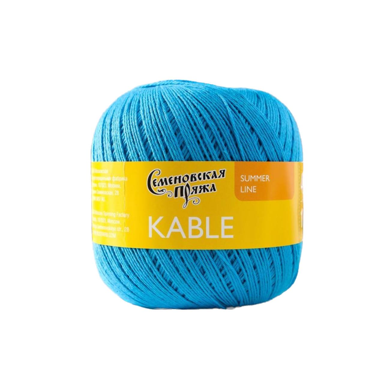 Семеновская пряжа Пряжа Kable (Кабле) 100% хлопок 430м/100гр (мадон_x1 (30131), Голубой
Семеновская пряжа Пряжа Kable (Кабле) 100% хлопок 430м/100гр (мадон_x1 (30131), Голубой