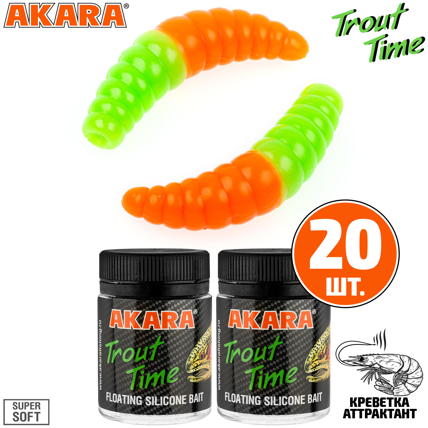 Силиконовая приманка Akara Trout Time MAGGOT 1,6 99T, Shrimp (20 шт.), MAGGOT 1,6 Креветка
Силиконовая приманка Akara Trout Time MAGGOT 1,6 99T, Shrimp (20 шт.), MAGGOT 1,6 Креветка