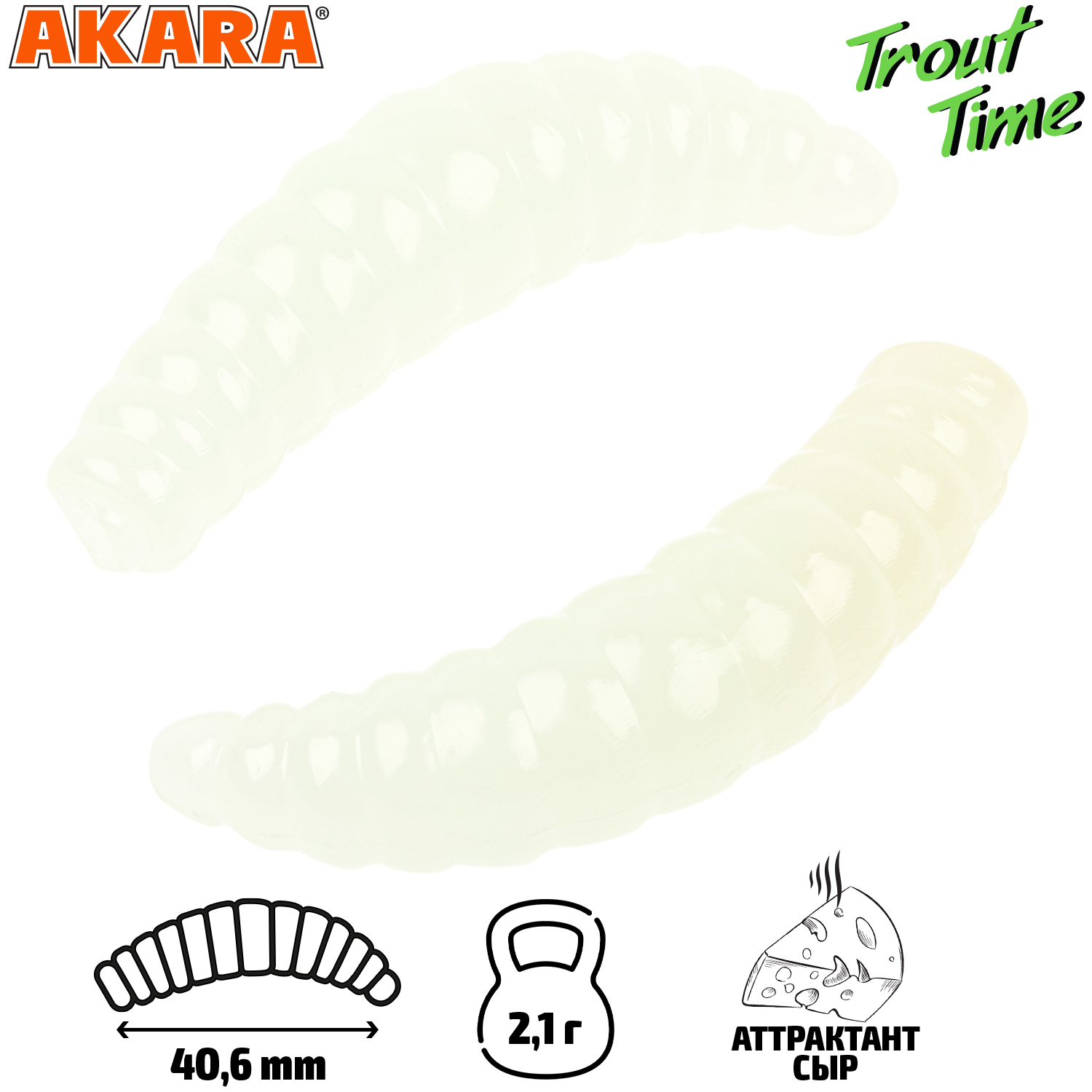 Силиконовая приманка Akara Trout Time MAGGOT 1,6 Cheese 12 (20 шт.), MAGGOT 1,6 Сыр
Силиконовая приманка Akara Trout Time MAGGOT 1,6 Cheese 12 (20 шт.), MAGGOT 1,6 Сыр