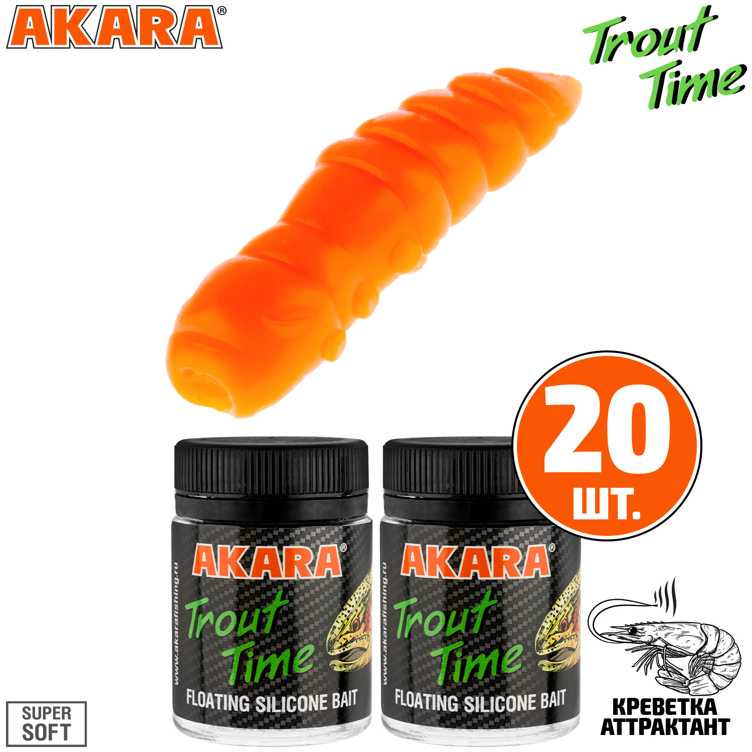 Силиконовая приманка Akara Trout Time TERMITE 1,5 Shrimp 100 (20 шт.), TERMITE 1,5 Креветка
Силиконовая приманка Akara Trout Time TERMITE 1,5 Shrimp 100 (20 шт.), TERMITE 1,5 Креветка