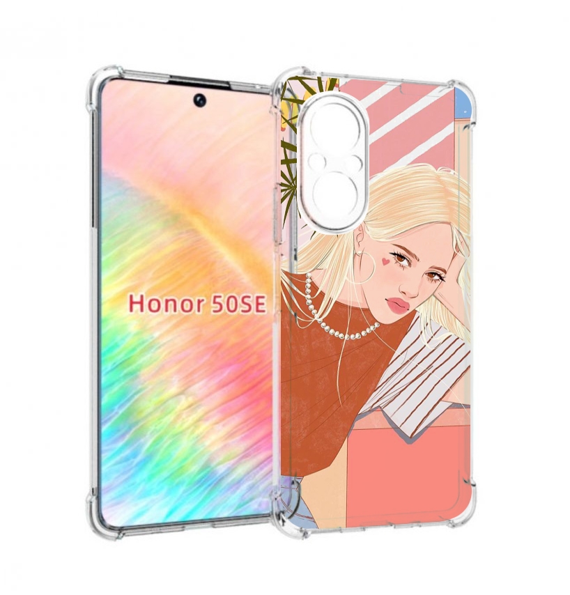 Чехол бампер MyPads летняя-девочка женский для Honor 50 SE проти, Прозрачный, Tocco 
Чехол бампер MyPads летняя-девочка женский для Honor 50 SE проти, Прозрачный, Tocco