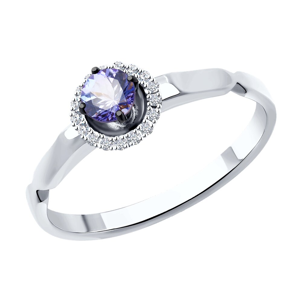 Кольцо из белого золота с бриллиантом/танзанитом р. 17,5 SOKOLOV Diamonds 6014084, 6014084
Кольцо из белого золота с бриллиантом/танзанитом р. 17,5 SOKOLOV Diamonds 6014084, 6014084