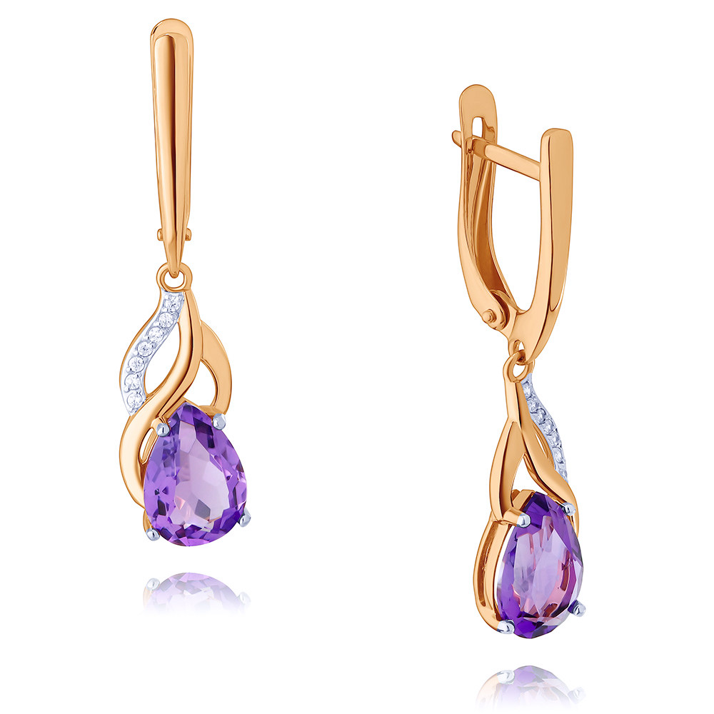 Серьги подвески из красного золота ADAMAS 24041323/01-А50Д-653, аметист/фианит, 24041323/01-А50Д-653
Серьги подвески из красного золота ADAMAS 24041323/01-А50Д-653, аметист/фианит, 24041323/01-А50Д-653