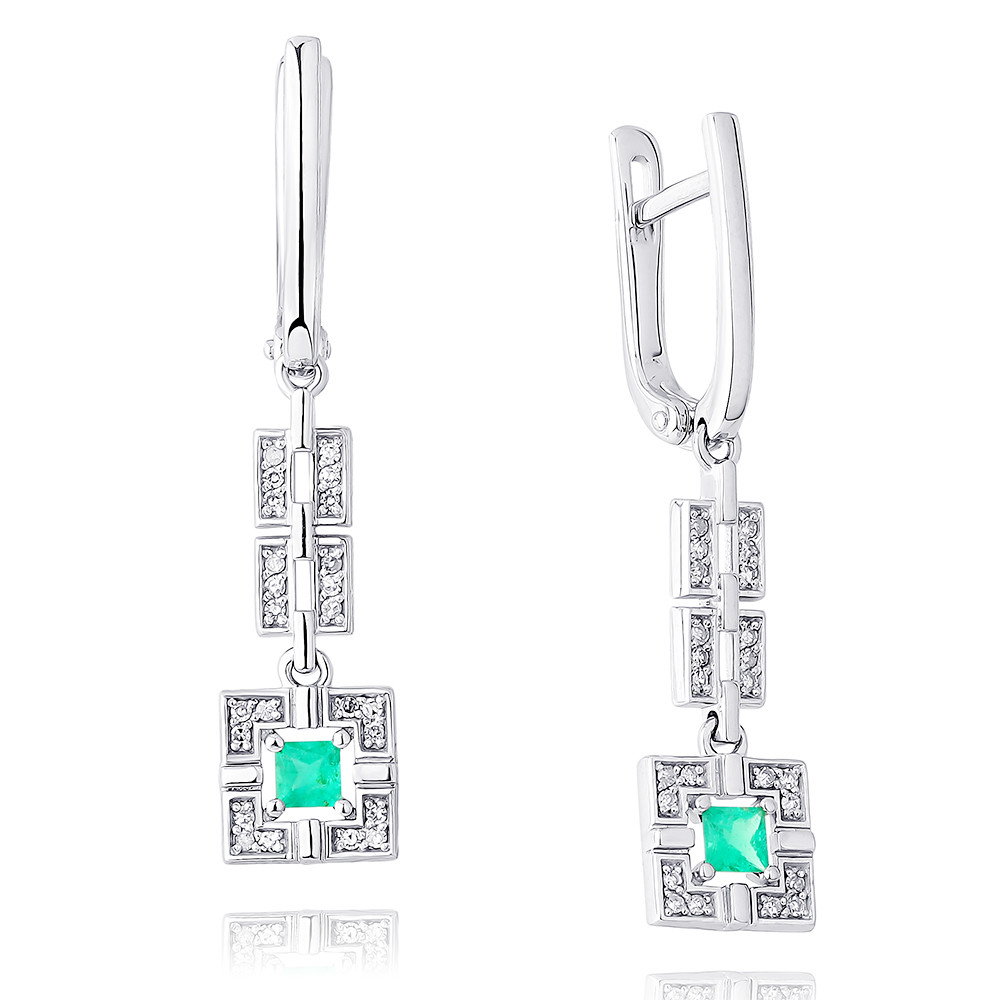 Серьги подвески из белого золота ADAMAS 24041309/01-А51Д-433, изумруд/бриллиант, 24041309/01-А51Д-433
Серьги подвески из белого золота ADAMAS 24041309/01-А51Д-433, изумруд/бриллиант, 24041309/01-А51Д-433