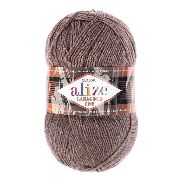 ALIZE Пряжа "Lanagold fine" 49% шерсть, 51% акрил 390м/100гр (240 коричнев. мел), Коричневый
ALIZE Пряжа "Lanagold fine" 49% шерсть, 51% акрил 390м/100гр (240 коричнев. мел), Коричневый