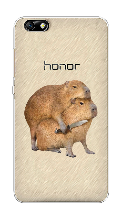 Чехол на Honor 4X "Капибара с ножом", Бежевый, 63550-1
Чехол на Honor 4X "Капибара с ножом", Бежевый, 63550-1