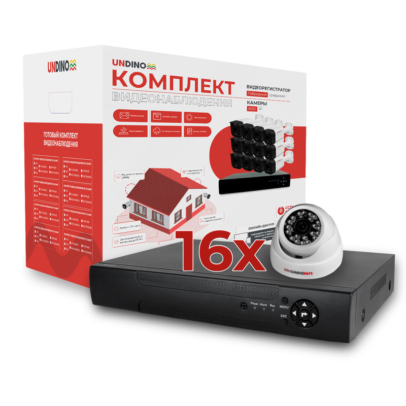 Комплект видеонаблюдения AHD Undino UN-ED516H 16 камер 5Мп для помещения, Белый, UN-ED516H
Комплект видеонаблюдения AHD Undino UN-ED516H 16 камер 5Мп для помещения, Белый, UN-ED516H