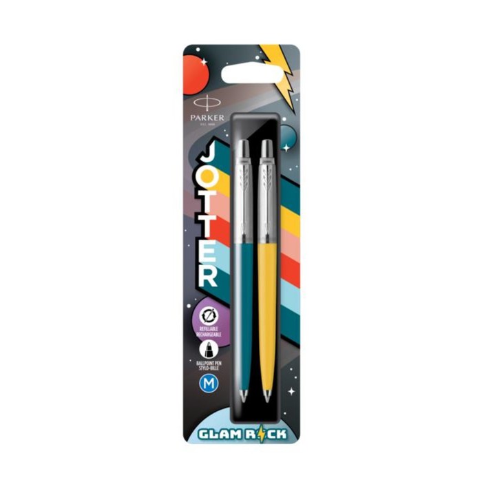 Parker Набор 2шт Ручка шарик Parker JOTTER ORIGINALS GLAM ROCK 70'S COLLECTION, син, блист
Parker Набор 2шт Ручка шарик Parker JOTTER ORIGINALS GLAM ROCK 70'S COLLECTION, син, блист