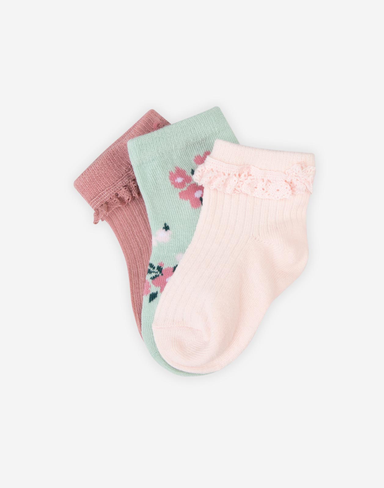 Носки с притом для девочки 3 пары р.6-8л, Разноцветный, GHS008024