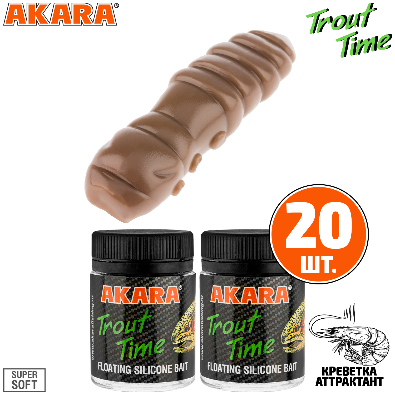 Силиконовая приманка Akara Trout Time TERMITE 1,5 Shrimp 458 (20 шт.), TERMITE 1,5 Креветка
Силиконовая приманка Akara Trout Time TERMITE 1,5 Shrimp 458 (20 шт.), TERMITE 1,5 Креветка