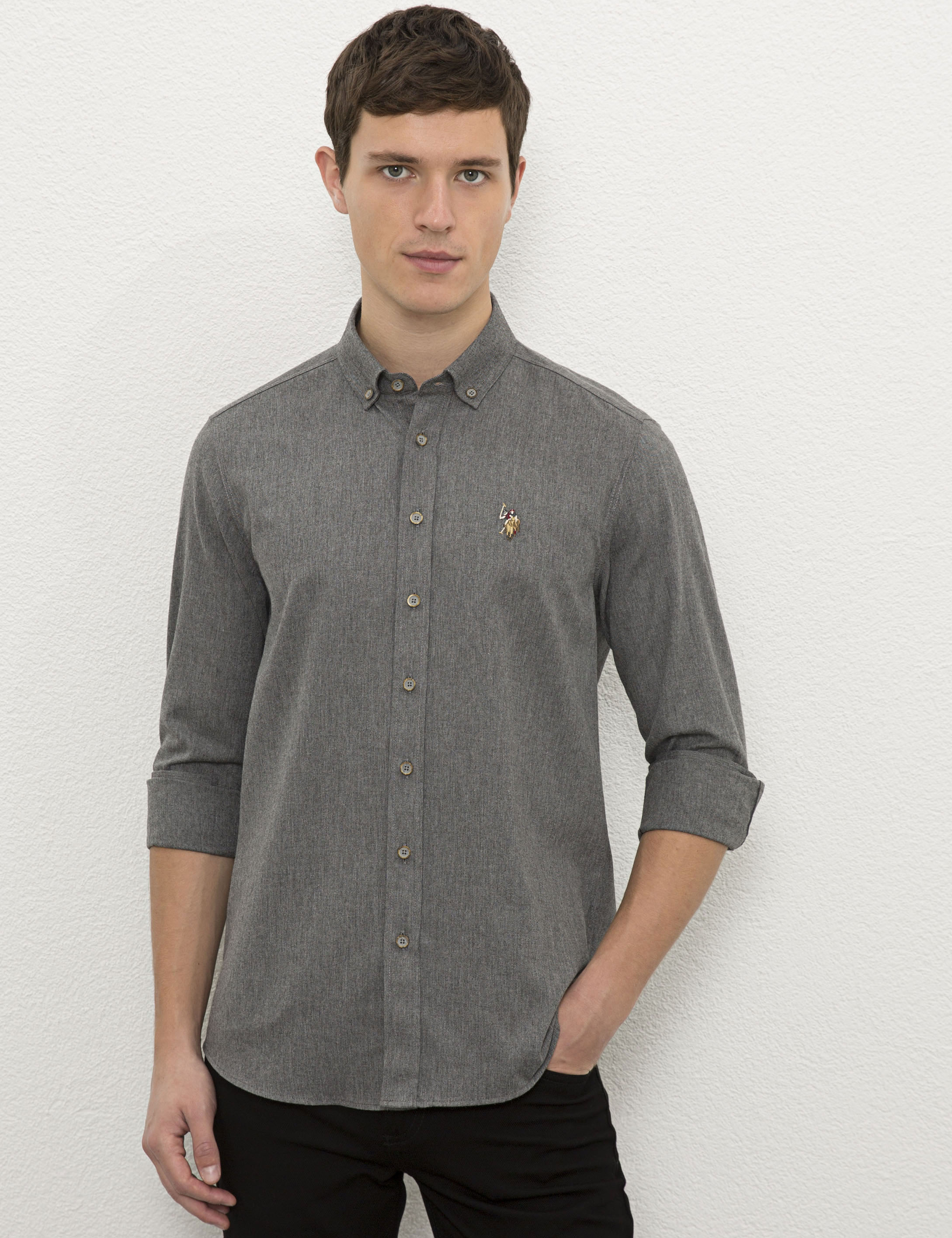 фото Рубашка мужская u.s. polo assn. g081sz0040rc-akis020k серая m
